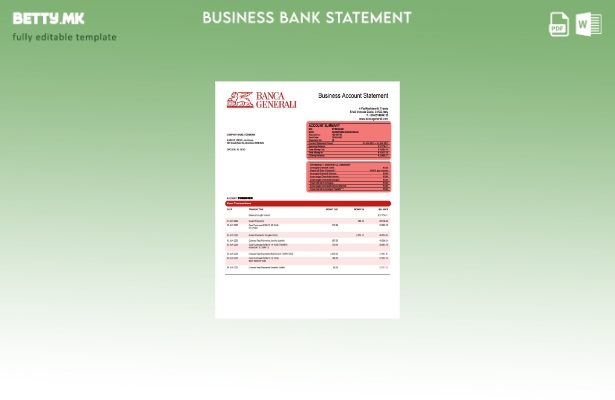 Модерен стил на организацијата Banca Generali што го проверува изводот на сметка